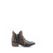 Women's Corral Cutout Shortie Boots Black/Yellow #Q5021 view 3