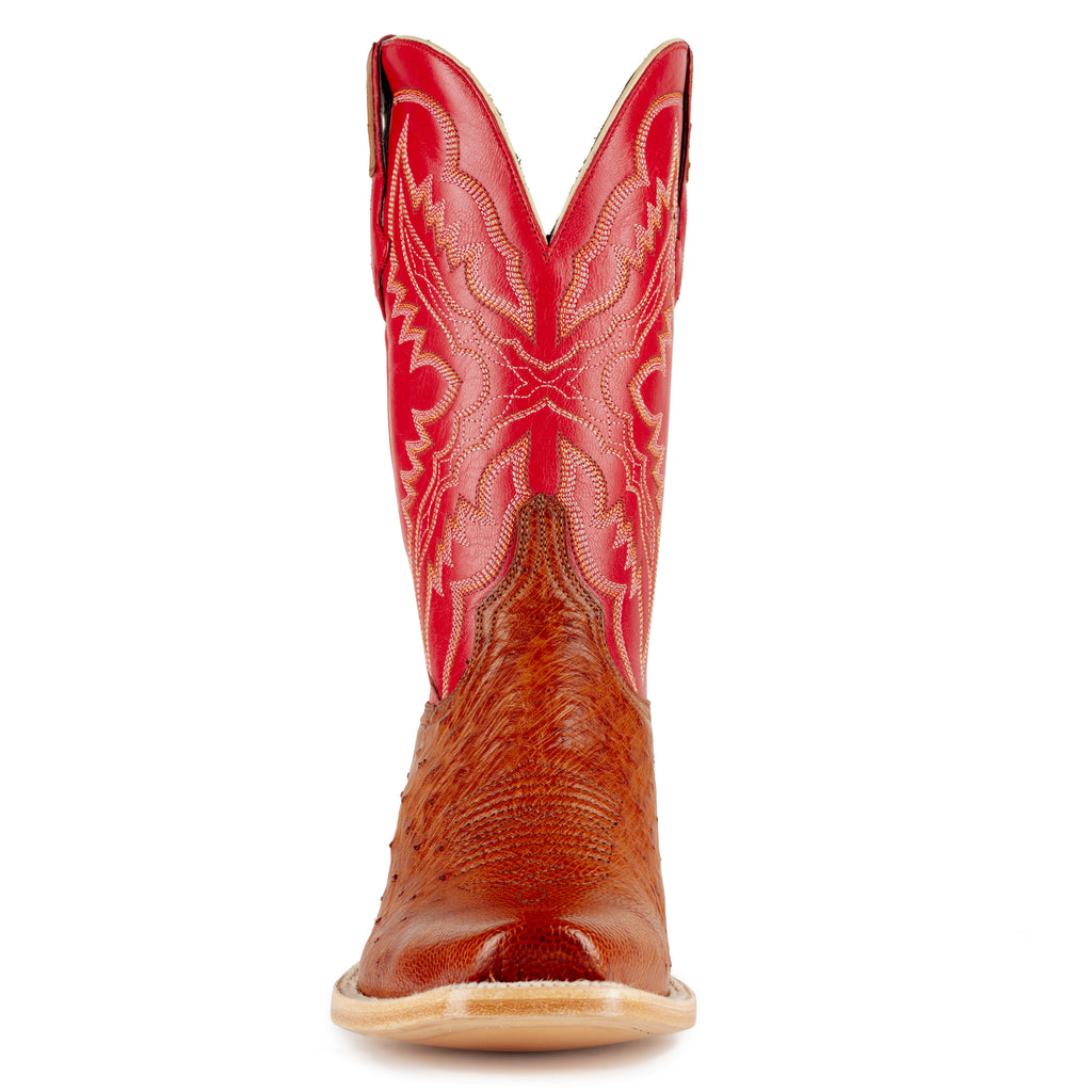 Resistol Boots - Cognac Smooth Ostrich - Cutter Toe - RB0204052CW view 4