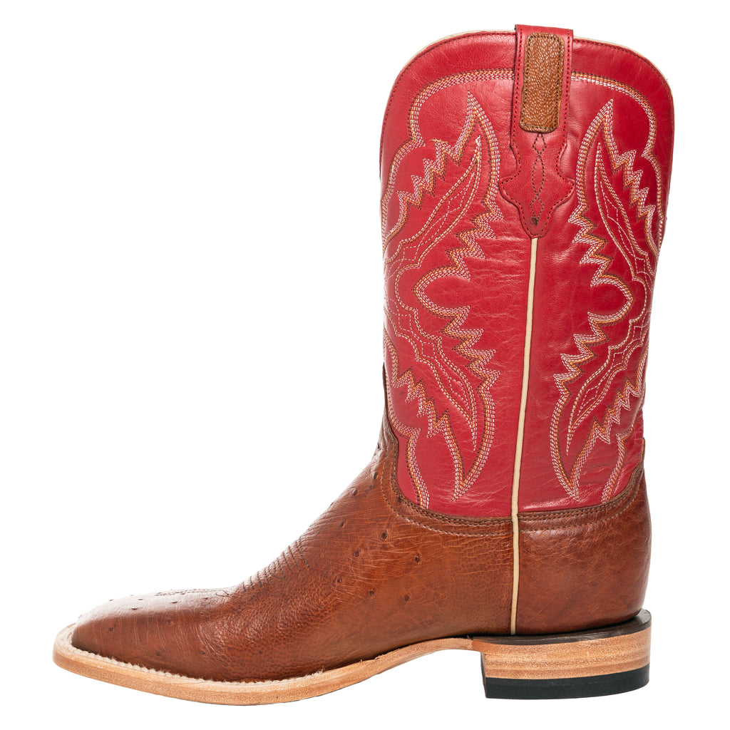 Resistol Boots - Smooth Quill Ostrich - Square Toe - Cognac view 2