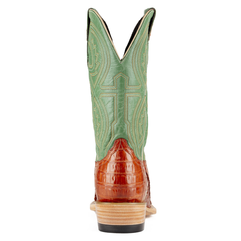 Resistol Boots - Caiman Belly - Cutter Toe - Barnwood view 5