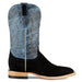 Resistol Boots - Rough Out Suede - Square Toe - Black view 3