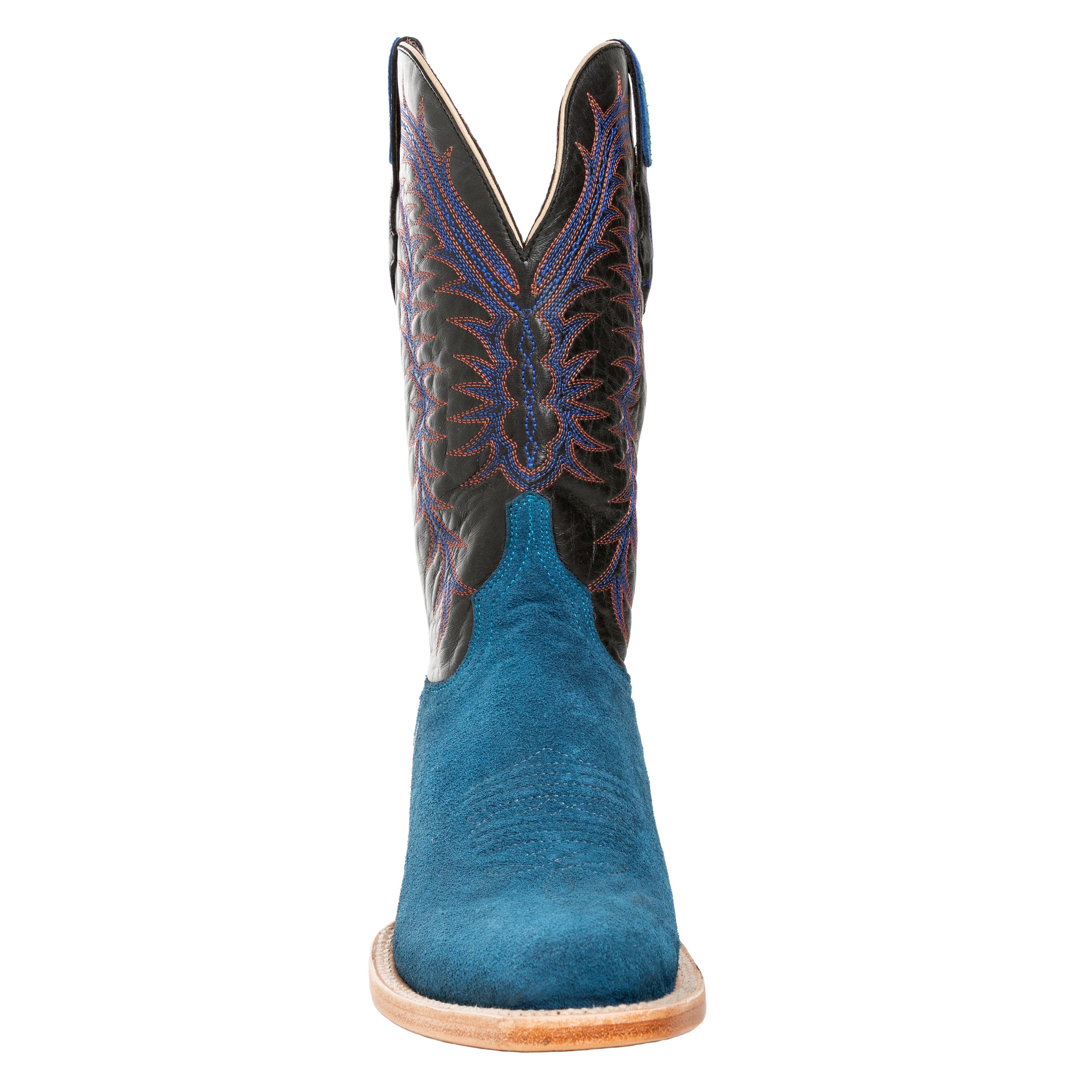 Resistol Boots Rough Out Suede Cutter Toe Navy Allens Boots