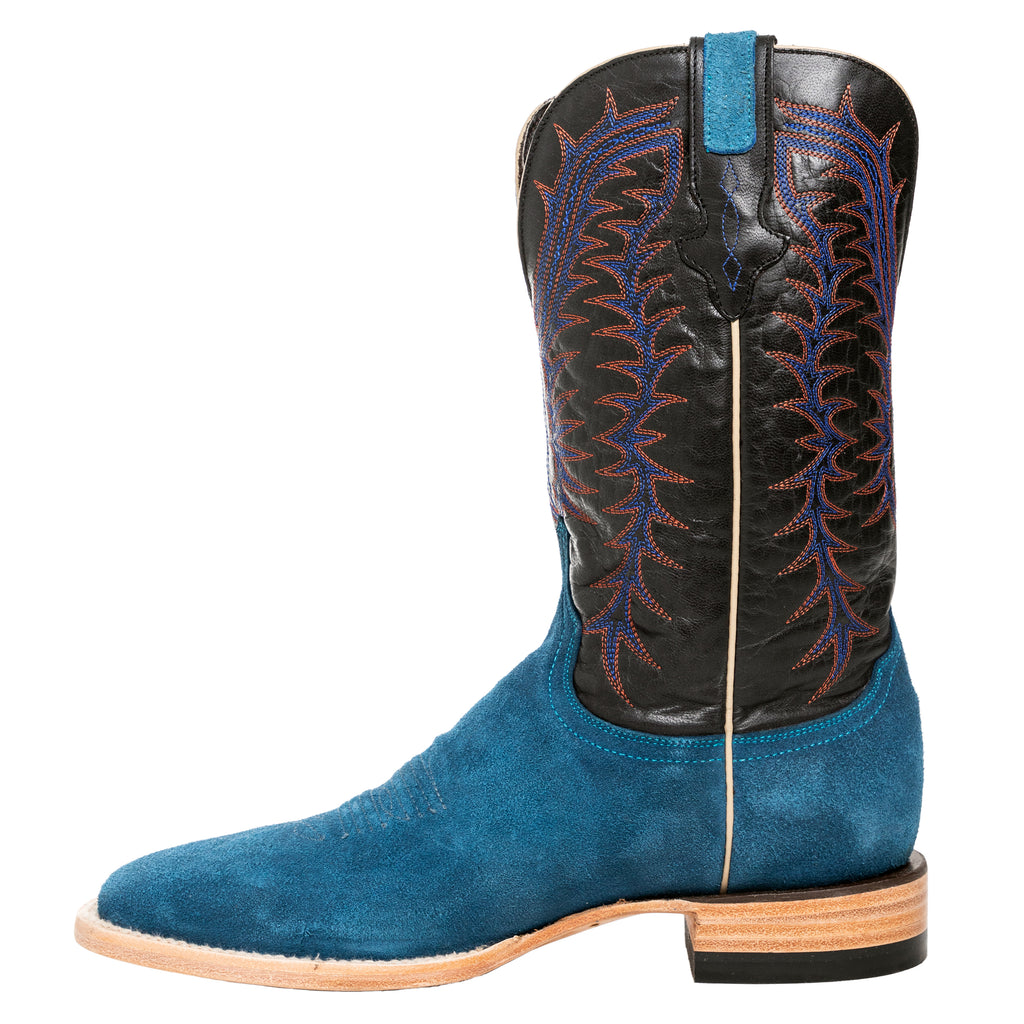 Resistol Boots - Rough Out Suede - Square Toe - Navy view 2