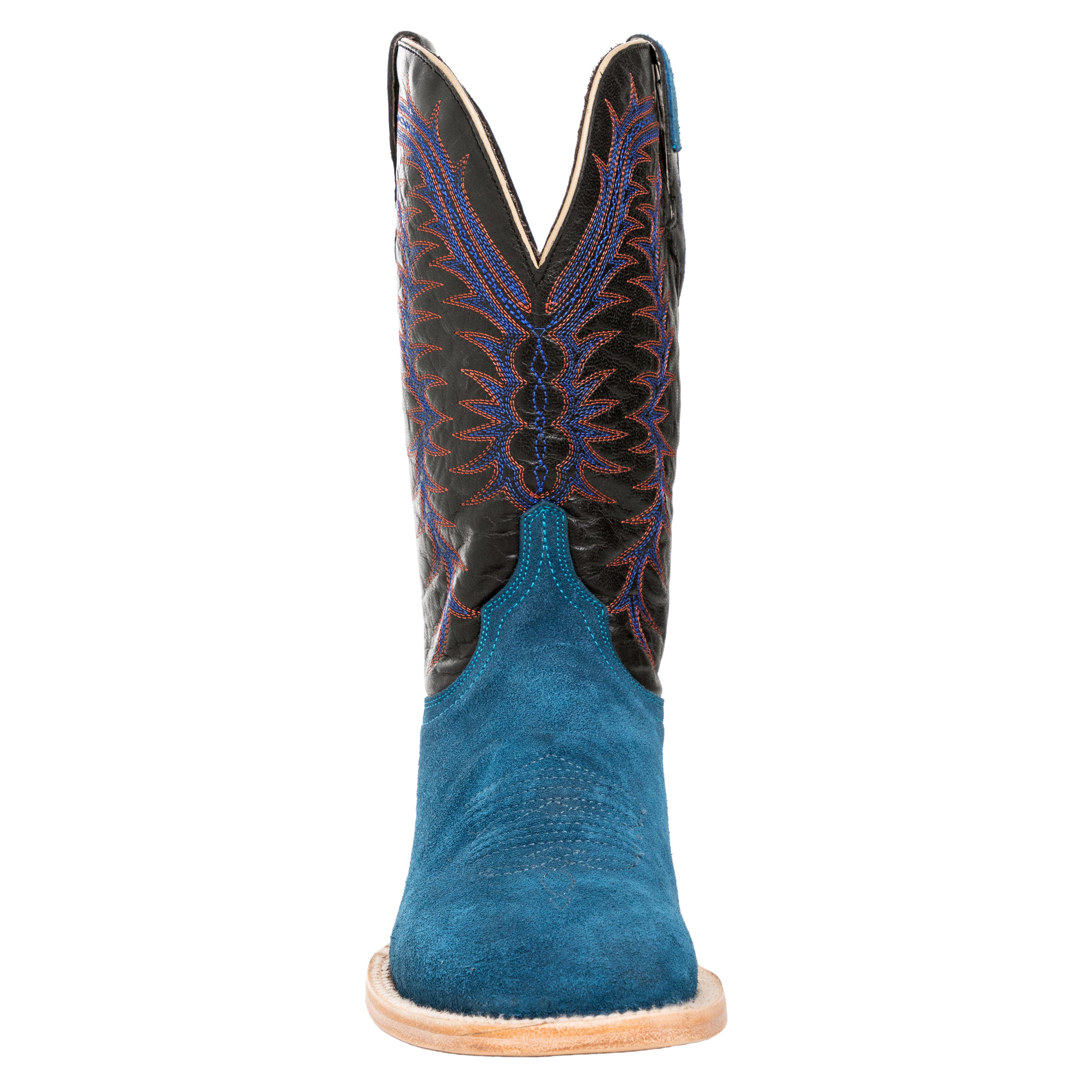 Resistol Boots - Rough Out Suede - Square Toe - Navy