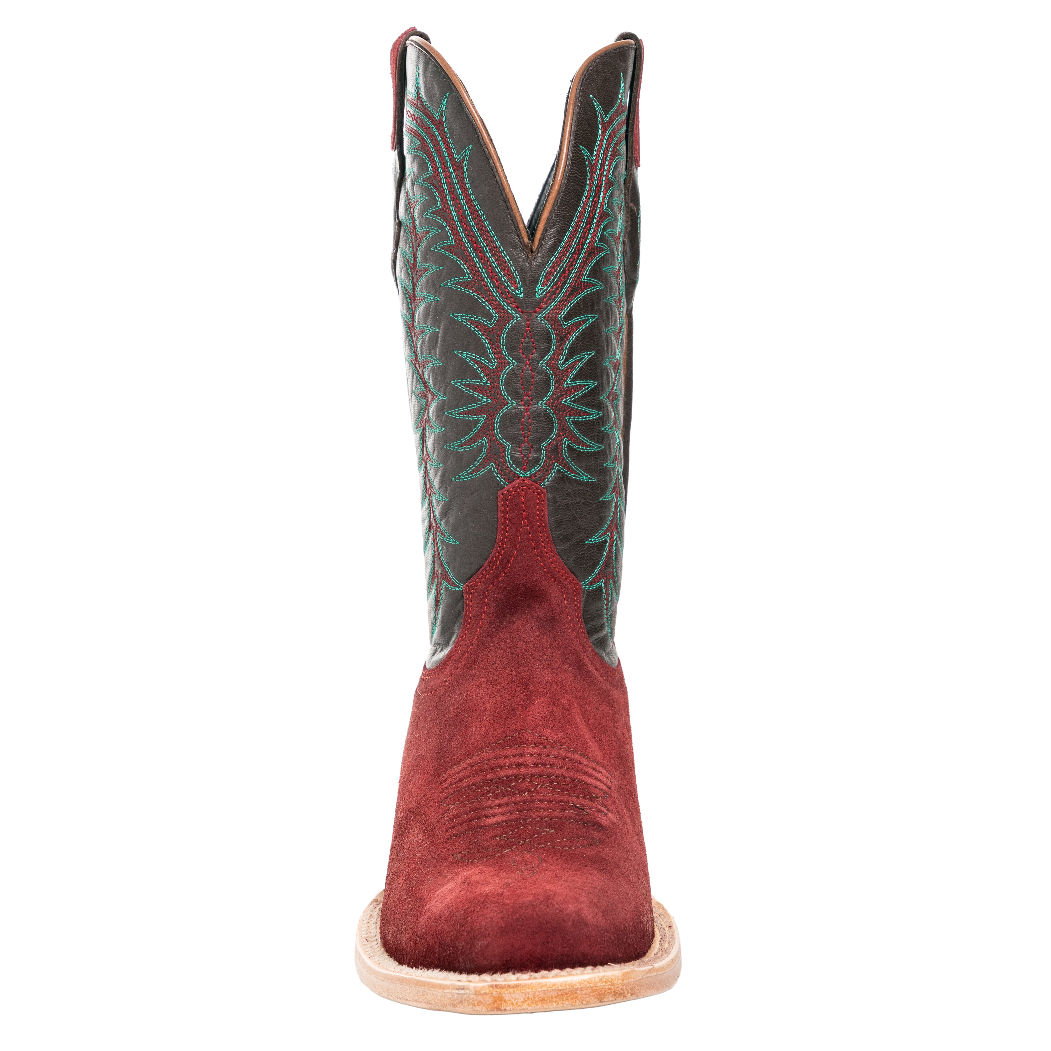 Resistol Boots - Rough Out Suede - Cutter Toe - Dark Red