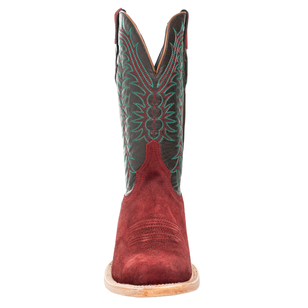 Resistol Boots - Rough Out Suede - Cutter Toe - Dark Red view 4