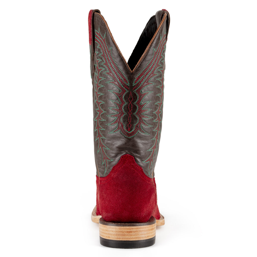 Square toe rough out cowboy outlet boots