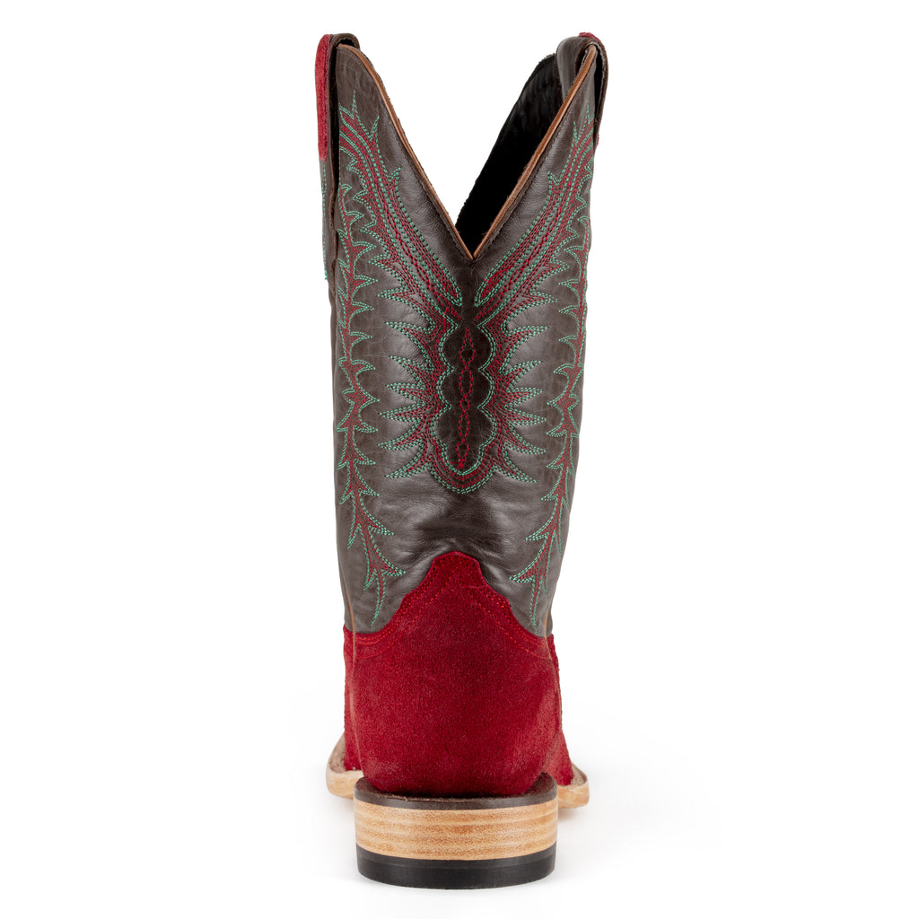 Resistol Boots - Rough Out Suede - Square Toe - Dark Red view 5