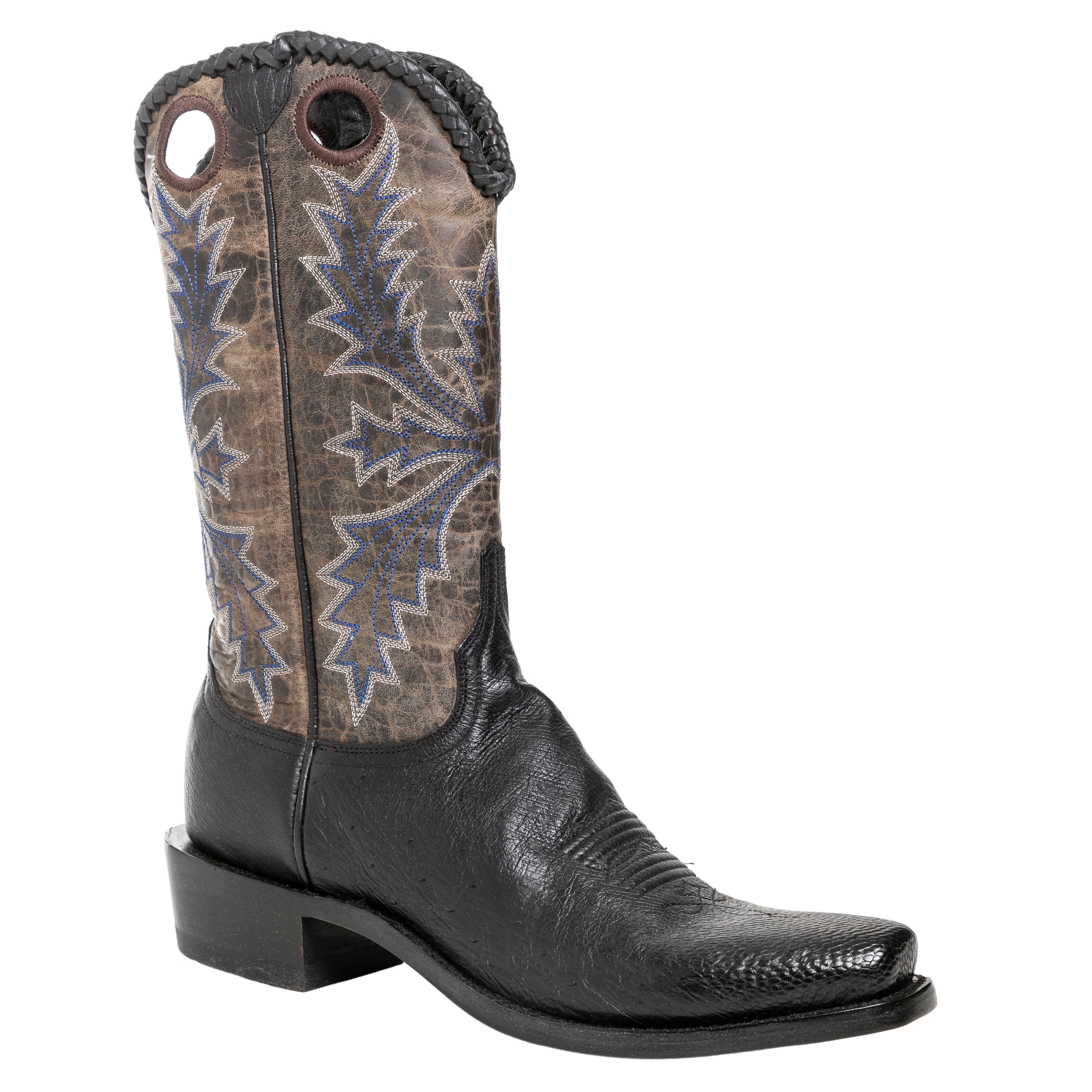Resistol Boots - Wright Western Smooth Quill Ostrich - Cutter Toe - Black