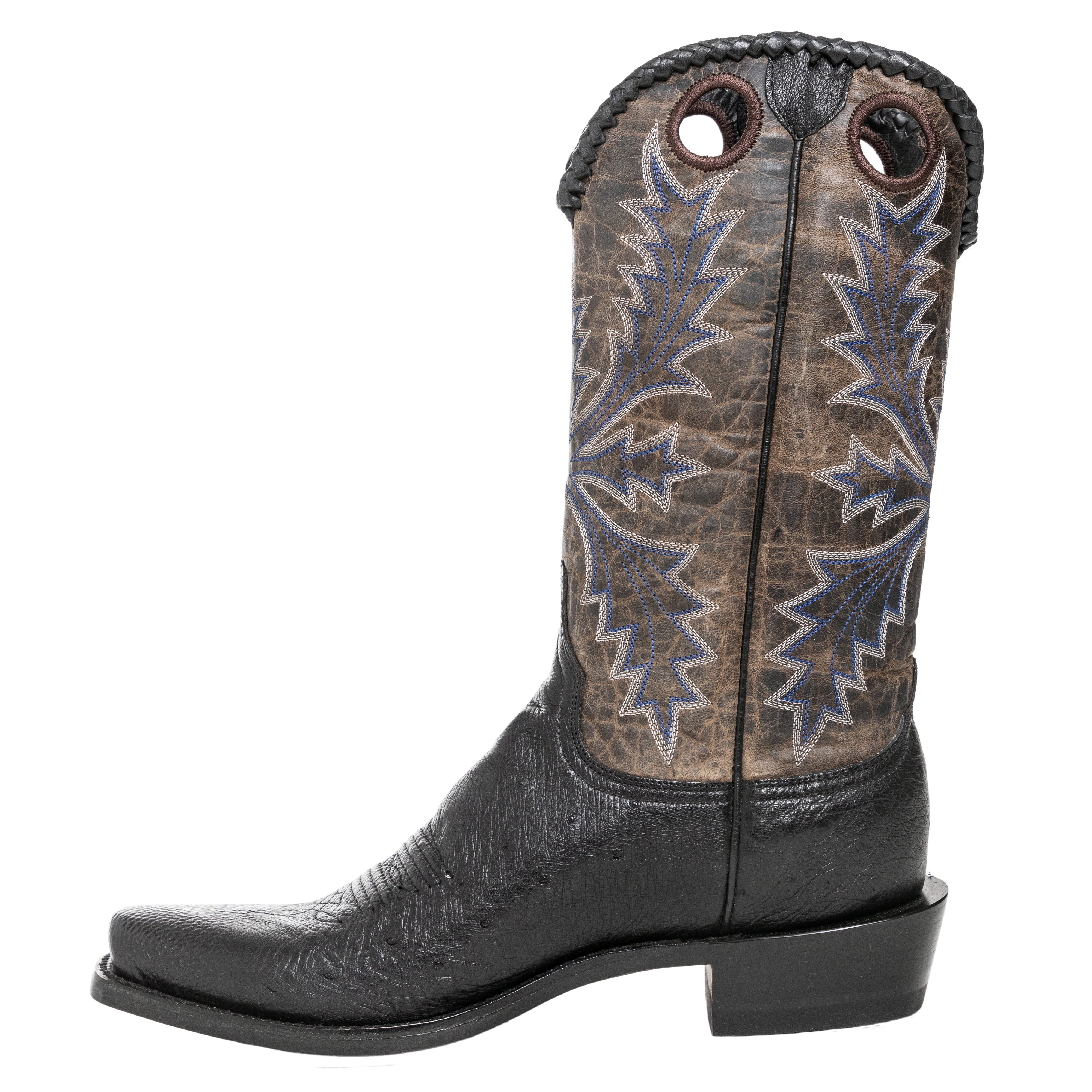 Resistol Boots - Wright Western Smooth Quill Ostrich - Cutter Toe - Black