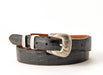 Lucchese Taper Black Ultra Belly Caiman Belt #W03033 view 1