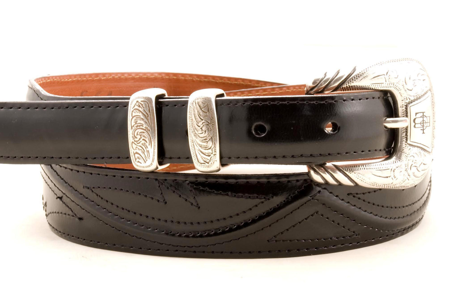 Lucchese Taper Black Goat Belt #W0786 view 1