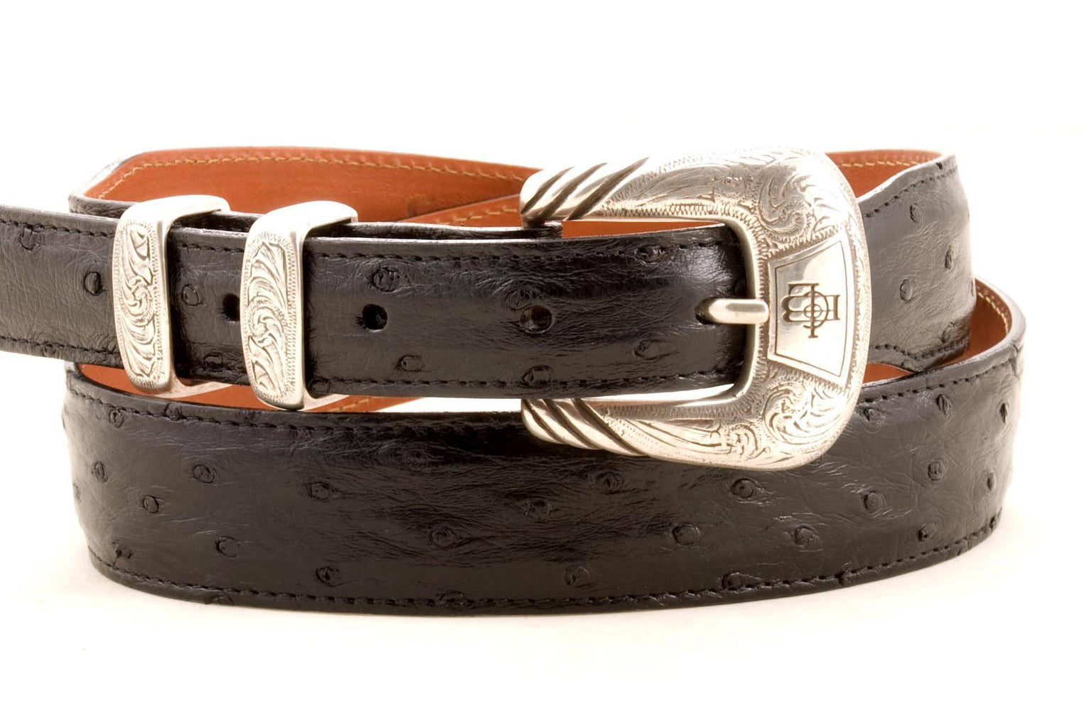Lucchese Taper Black Full Quill Ostrich Belt #W0810 view 1