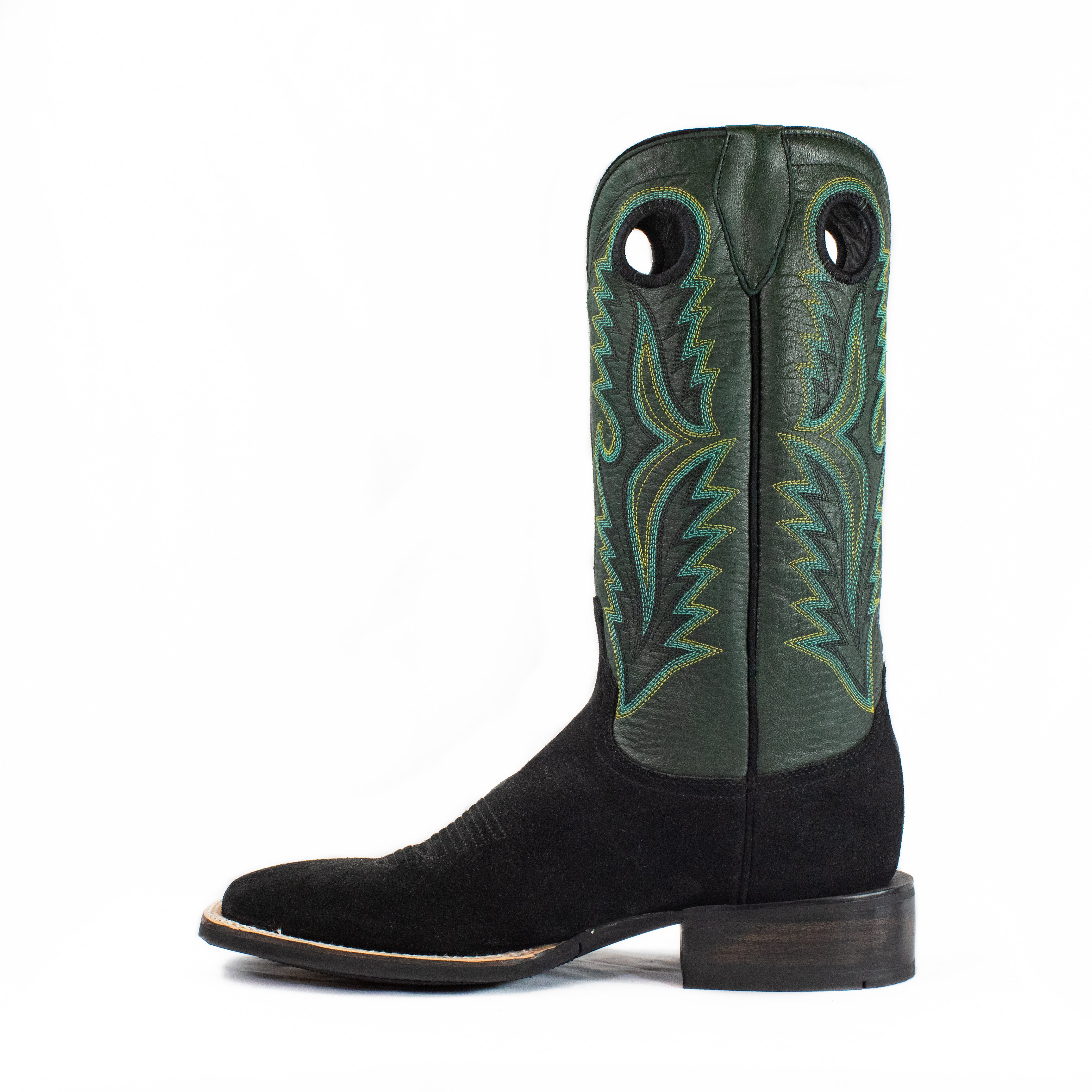 Azulado - Shane (Rubber Sole) - Square Toe - Black